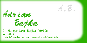 adrian bajka business card